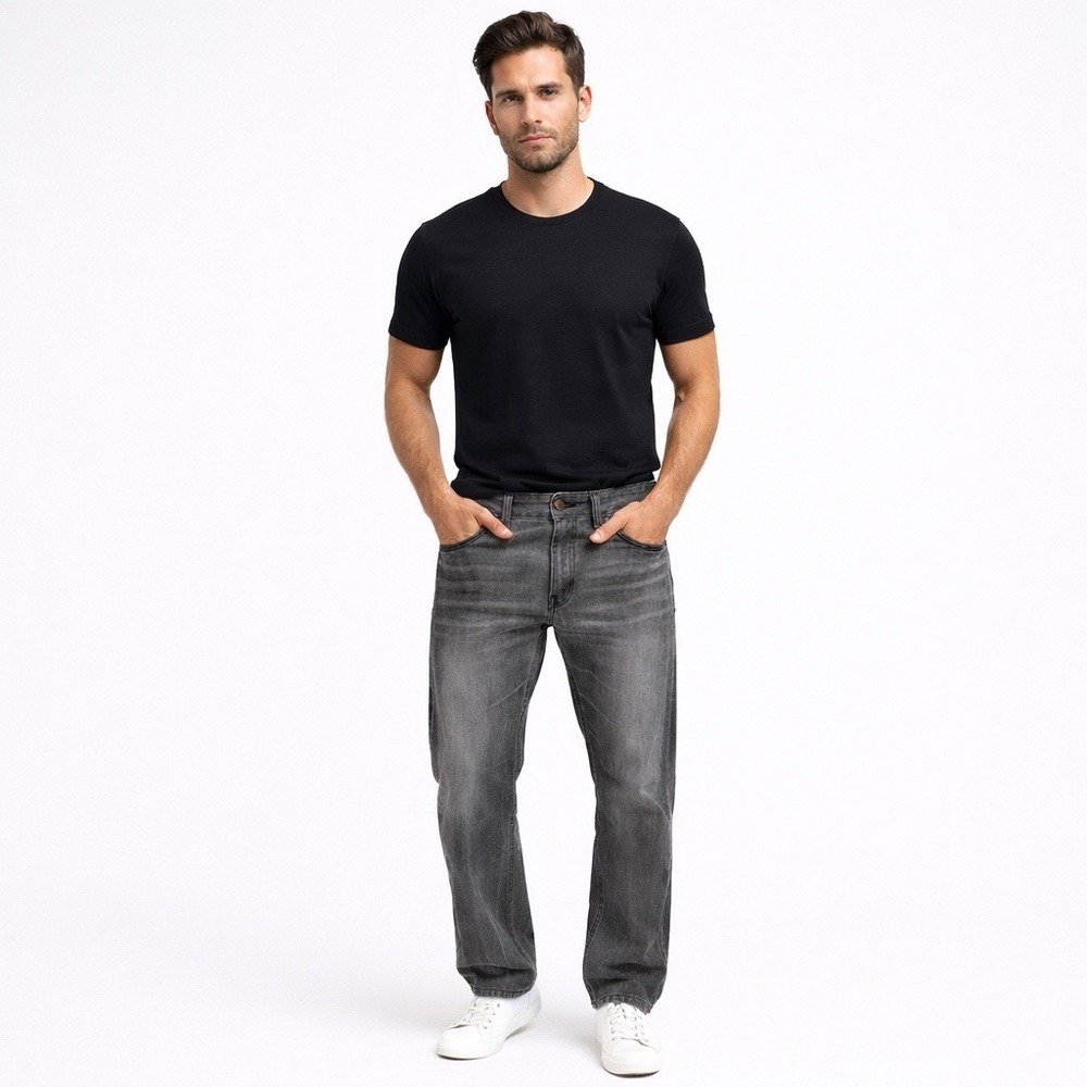 Y2K Levi 514 Pants Mens 36x30 Gray Fade Jeans Denim Flap Pockets Slim Straight